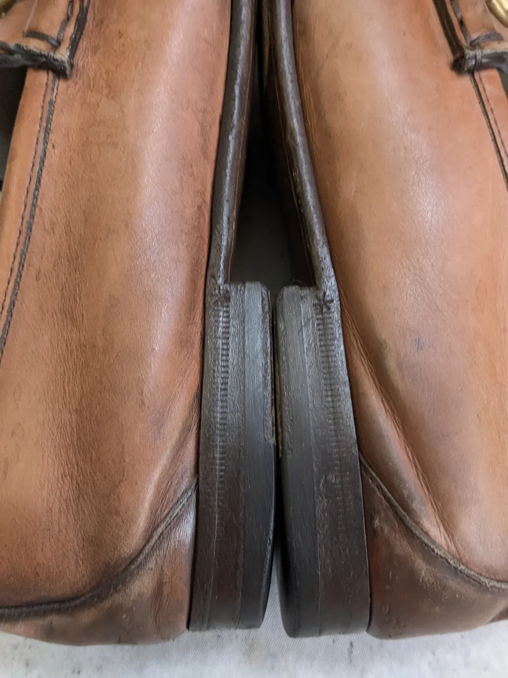 Gucci Horsebit Loafers Brown Men US 9.5 Leather Slip Ons Leather Italy - Picture 7 of 15